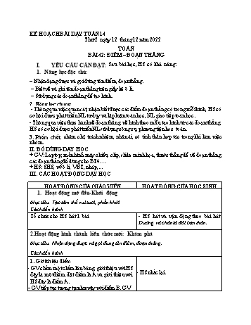 Kế hoạch bài dạy các môn Lớp 2 - Tuần 14 - Năm học 2022-2023 - Nguyễn Thị Minh Thúy