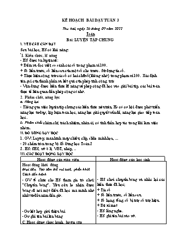Kế hoạch bài dạy các môn Lớp 2 - Tuần 3 - Năm học 2022-2023 - Nguyễn Thị Minh Thúy
