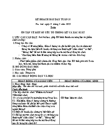 Kế hoạch bài dạy các môn Lớp 2 - Tuần 35 - Năm học 2022-2023 - Lương Thị Lý