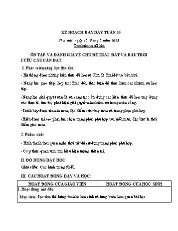 Kế hoạch bài dạy các môn Lớp 2 - Tuần 35 - Năm học 2022-2023 - Nguyễn Thị Minh Thúy