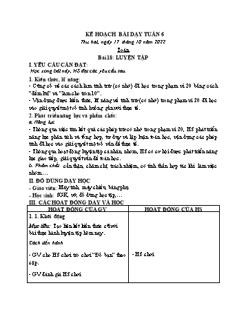 Kế hoạch bài dạy các môn Lớp 2 - Tuần 6 - Năm học 2022-2023 - Nguyễn Thị Minh Thúy