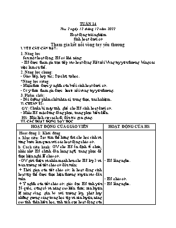 Kế hoạch bài dạy các môn Lớp 3 - Tuần 14 - Năm học 2022-2023 - Tống Trần Thăng