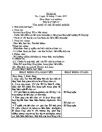 Kế hoạch bài dạy các môn Lớp 3 - Tuần 16 - Năm học 2022-2023 - Tống Trần Thăng