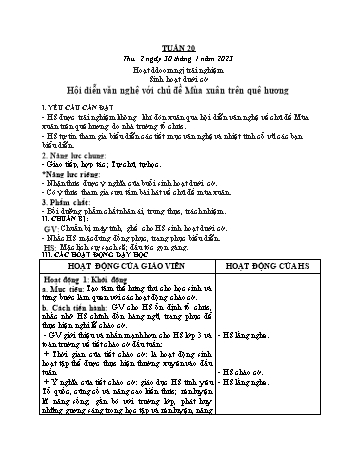 Kế hoạch bài dạy các môn Lớp 3 - Tuần 20 - Năm học 2022-2023 - Tống Trần Thăng