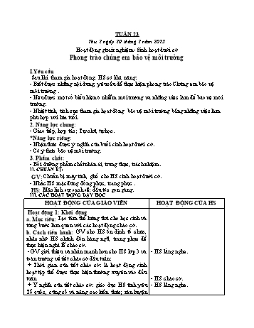 Kế hoạch bài dạy các môn Lớp 3 - Tuần 23 - Năm học 2022-2023 - Tống Trần Thăng