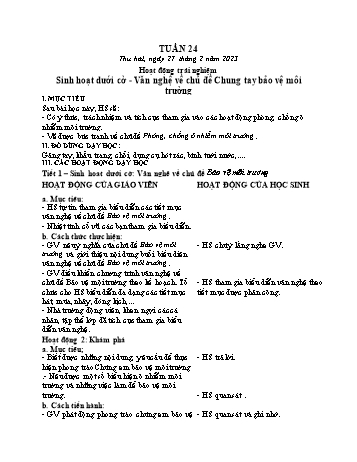 Kế hoạch bài dạy các môn Lớp 3 - Tuần 24 - Năm học 2022-2023 - Tống Trần Thăng