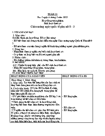 Kế hoạch bài dạy các môn Lớp 3 - Tuần 25 - Năm học 2022-2023 - Tống Trần Thăng