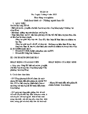 Kế hoạch bài dạy các môn Lớp 3 - Tuần 29 - Năm học 2022-2023 - Tống Trần Thăng