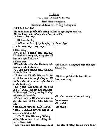 Kế hoạch bài dạy các môn Lớp 3 - Tuần 30 - Năm học 2022-2023 - Tống Trần Thăng