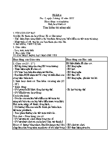 Kế hoạch bài dạy các môn Lớp 3 - Tuần 4 - Năm học 2022-2023 - Tống Trần Thăng