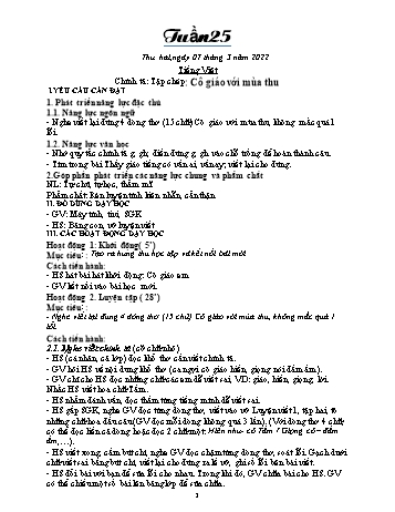 Kế hoạch bài dạy Khối 1 - Tuần 25 - Năm học 2021-2022 - Trần Thị Minh Huế