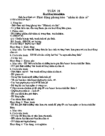Kế hoạch bài dạy Khối 1 - Tuần 28 - Năm học 2022-2023 - Trần Thị Minh Huế
