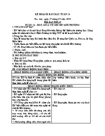 Kế hoạch bài dạy Khối 2 - Tuần 24 - Năm học 2022-2023 - Cao Thị Huệ