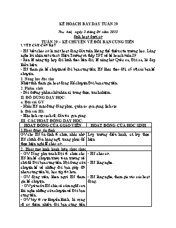 Kế hoạch bài dạy Khối 2 - Tuần 29 - Năm học 2022-2023 - Cao Thị Huệ