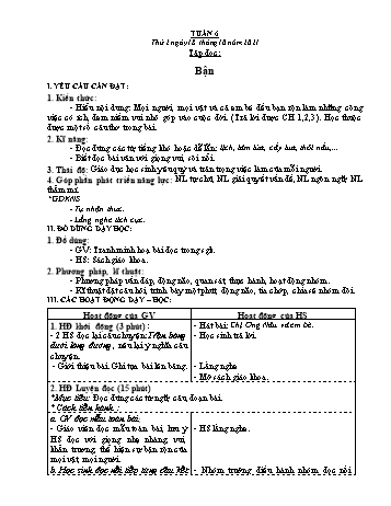 Kế hoạch bài dạy Khối 3 - Tuần 6 - Năm học 2021-2022 - Tống Trần Thăng