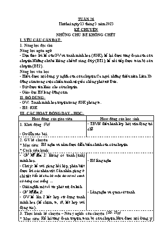Kế hoạch bài dạy Khối 4 - Tuần 26 - Năm học 2022-2023 - Nguyễn Thị Lệ Hằng