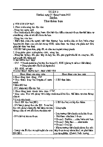 Kế hoạch bài dạy Khối 4 - Tuần 3 - Năm học 2022-2023 - Nguyễn Thị Lệ Hằng