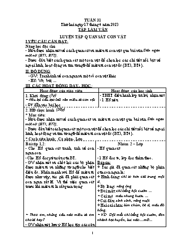 Kế hoạch bài dạy Khối 4 - Tuần 31 - Năm học 2022-2023 - Nguyễn Thị Lệ Hằng