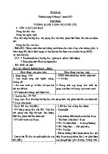 Kế hoạch bài dạy Khối 4 - Tuần 34 - Năm học 2022-2023 - Nguyễn Thị Lệ Hằng