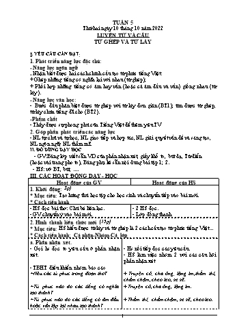 Kế hoạch bài dạy Khối 4 - Tuần 5 - Năm học 2022-2023 - Nguyễn Thị Lệ Hằng