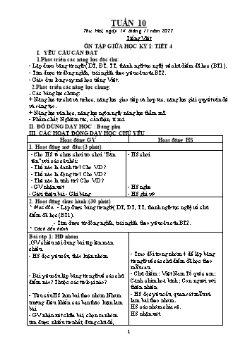 Kế hoạch bài dạy Khối 5 - Tuần 10 - Năm học 2022-2023 - Đậu Thị Thanh Huyền