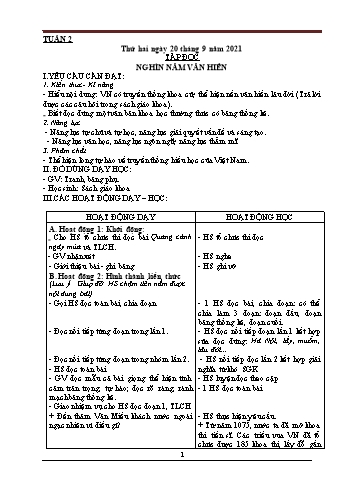 Kế hoạch bài dạy Khối 5 - Tuần 2 - Năm học 2021-2022 - Nguyễn Minh Thúy Kế hoạch bài dạy Khối 5 - Tuần 2 - Năm học 2021-2022 - Nguyễn Minh Thúy