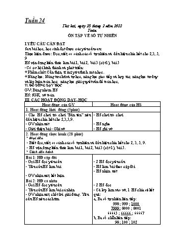 Kế hoạch bài dạy Khối 5 - Tuần 24 - Năm học 2021-2022 - Nguyễn Minh Thúy