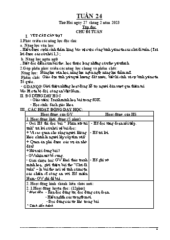 Kế hoạch bài dạy Khối 5 - Tuần 24 - Năm học 2022-2023 - Đặng Thị Quỳnh Nga
