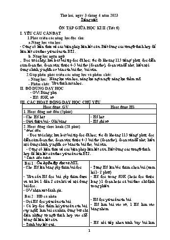 Kế hoạch bài dạy Khối 5 - Tuần 29 - Năm học 2022-2023 - Đậu Thị Thanh Huyền