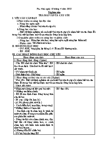 Kế hoạch bài dạy Khối 5 - Tuần 30 - Năm học 2022-2023 - Đậu Thị Thanh Huyền