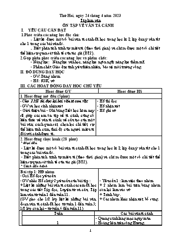 Kế hoạch bài dạy Khối 5 - Tuần 32 - Năm học 2022-2023 - Đậu Thị Thanh Huyền