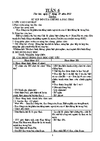 Kế hoạch bài dạy Khối 5 - Tuần 6 - Năm học 2022-2023 - Đặng Thị Quỳnh Nga