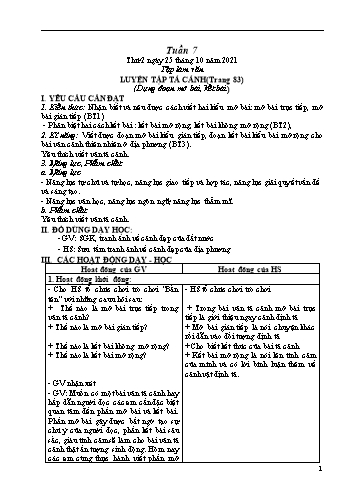 Kế hoạch bài dạy Khối 5 - Tuần 7 - Năm học 2021-2022 - Nguyễn Minh Thúy Kế hoạch bài dạy Khối 5 - Tuần 7 - Năm học 2021-2022 - Nguyễn Minh Thúy