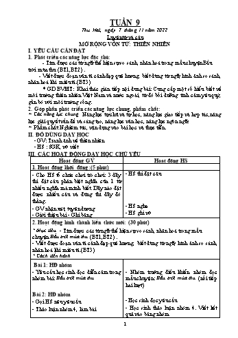 Kế hoạch bài dạy Khối 5 - Tuần 9 - Năm học 2022-2023 - Đặng Thị Quỳnh Nga