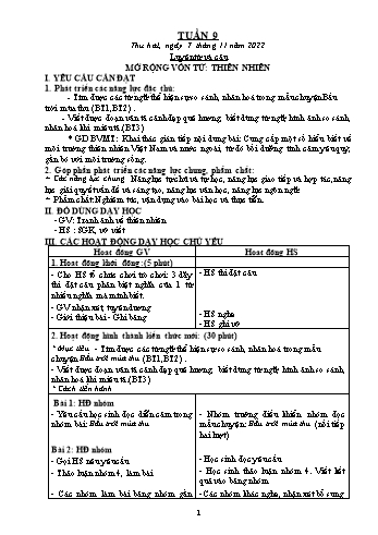 Kế hoạch bài dạy Khối 5 - Tuần 9 - Năm học 2022-2023 - Đậu Thị Thanh Huyền