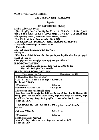 Kế hoạch bài dạy Khối 5 - Tuần Ôn tập và Thi định kì - Năm học 2021-2022 - Nguyễn Minh Thúy Kế hoạch bài dạy Khối 5 - Tuần Ôn tập và Thi định kì - Năm học 2021-2022 - Nguyễn Minh Thúy