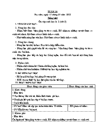 Kế hoạch bài dạy Lớp 3 - Tuần 18 - Năm học 2022-2023 - Trần Thị Hằng