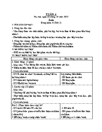 Kế hoạch bài dạy Lớp 3 - Tuần 4 - Năm học 2022-2023 - Trần Thị Hằng