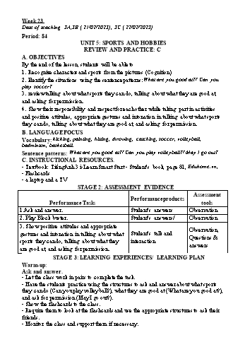 Kế hoạch bài dạy Tiếng Anh Lớp 3 + 5 - Tuần 23 - Năm học 2022-2023 - Trần Thị Nõn