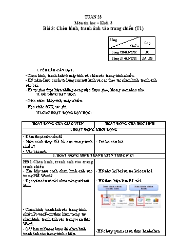Kế hoạch bài dạy Tin học Lớp 3, 4, 5 - Tuần 28 - Năm học 2021-2022 - Hoàng Thị Thùy Kế hoạch bài dạy Tin học Lớp 3, 4, 5 - Tuần 28 - Năm học 2021-2022 - Hoàng Thị Thùy