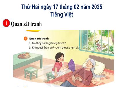 Bài giảng Tiếng Việt 1 (Kết nối tri thức) - Bài 4: Quạt cho bà ngủ - Năm học 2024-2025
