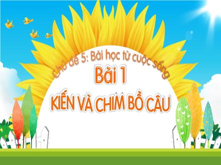 Bài giảng Tiếng Việt 1 (Kết nối tri thức) - Chủ đề 5 - Bài 1: Kiến và chim bồ câu