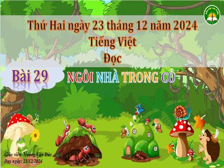 Bài giảng Tiếng Việt 3 (Kết nối tri thức) - Bài 29: Ngôi nhà trong cỏ - Năm học 2024-2025