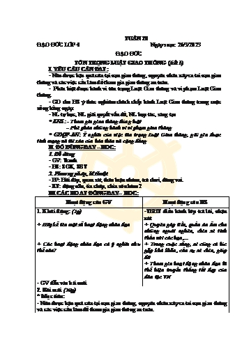 Giáo án Đạo đức + Lịch sử + Địa lí Lớp 4+5 - Tuần 28 - Năm học 2022-2023