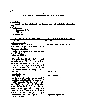 Giáo án Lịch sử 5 - Tuần 13 - Đặng Sỹ Thắng