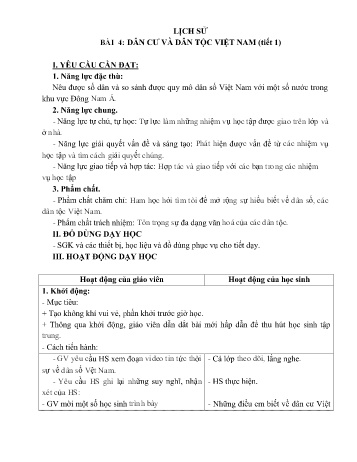 Giáo án Lịch sử và Địa lí Lớp 5 (Kết nối tri thức) - Tuần 6