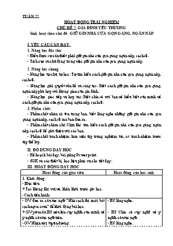 Giáo án môn Hoạt động trải nghiệm Lớp 4 - Tuần 27