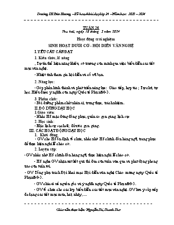 Giáo án Toán + Tiếng Việt + Hoạt động trải nghiệm 2 - Tuần 26 - Năm học 2023-2024 - Nguyễn Thi Thanh Thơ
